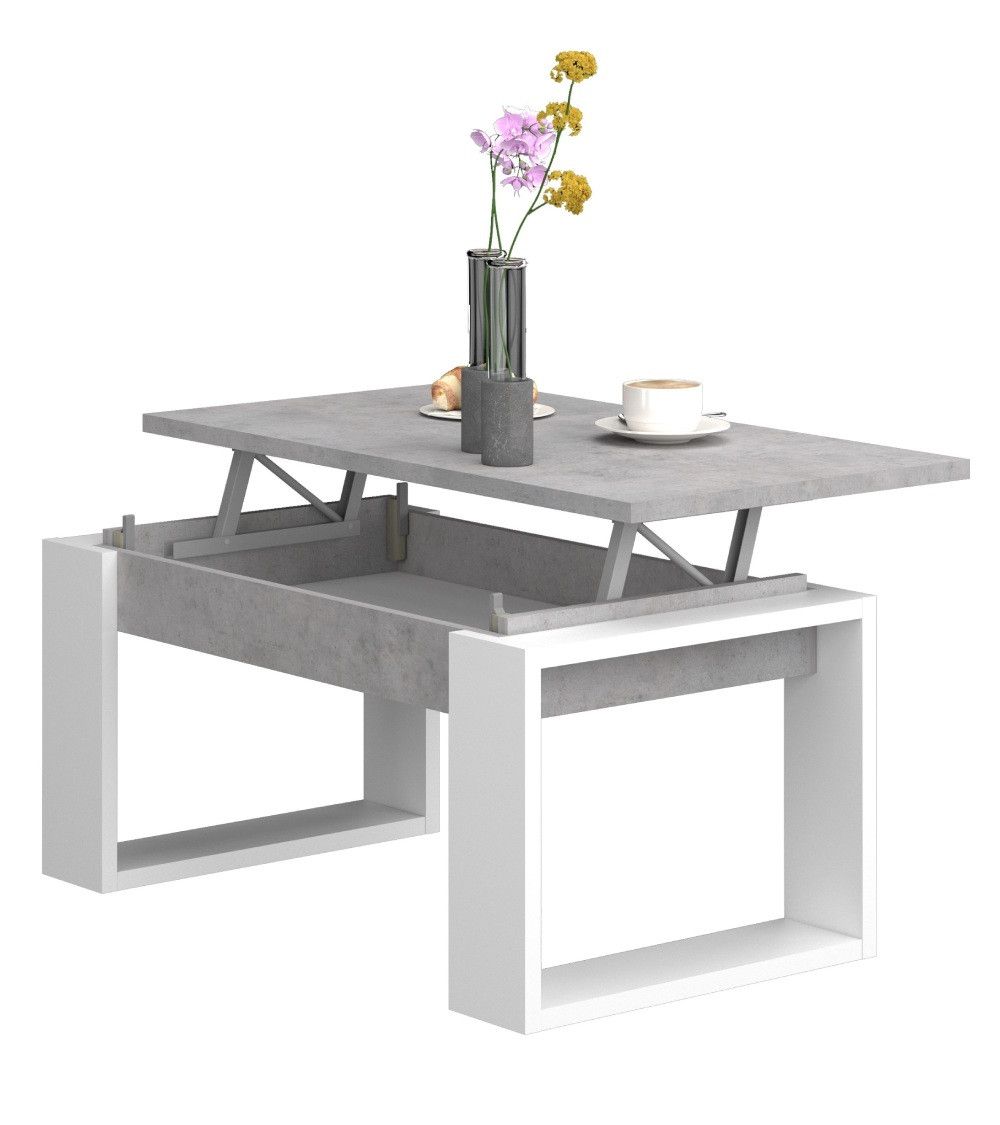 Mesa centro elevable RUBI estilo industrial | Cambia Tus Muebles