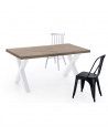 Mesa de comedor industrial DAREK pata X