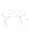 Mesa de comedor industrial DAREK pata X