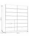 Armario 200 cm puertas correderas + cajonera SATURN Armario 200 cm puertas correderas + cajonera SATURN