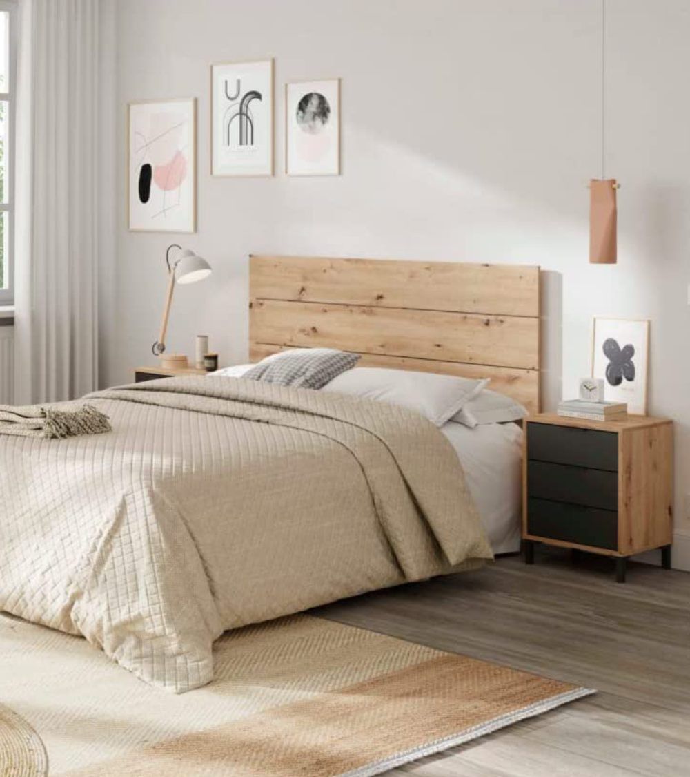 Cabecero 160 cm + 2 mesitas noche ELDA