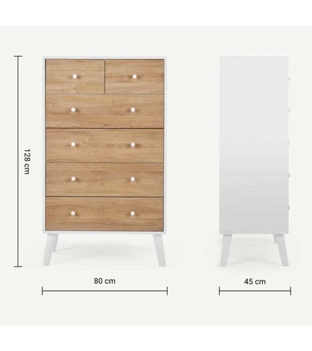 Sinfonier dormitoiro 6 cajones LEAH