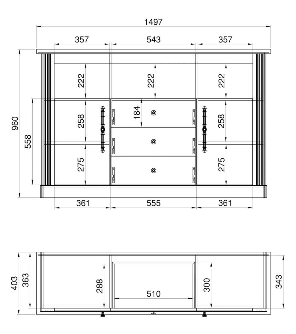 Mueble aparador MARKLE provenzal moderno Mueble aparador MARKLE provenzal moderno