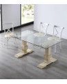 Mesa de comedor de cristal VICTORIA