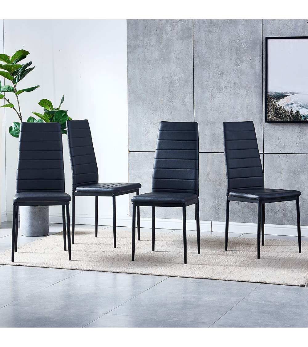 Pack 4 sillas tapizadas LEIDEN