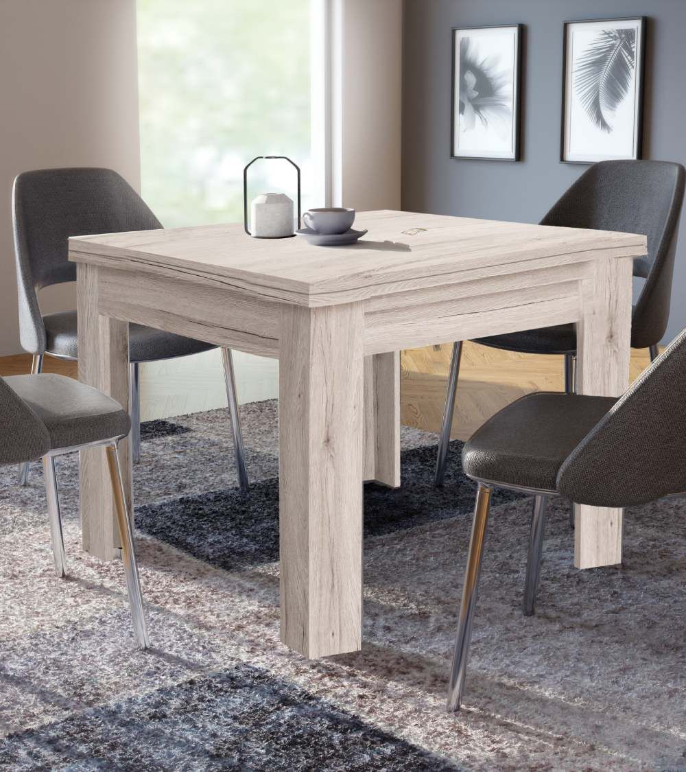 Mesa de comedor cuadrada extensible LUTER