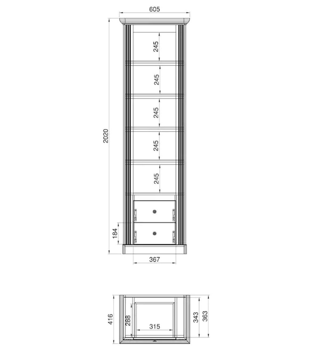 Vitrina alta 1 puerta MARKLE