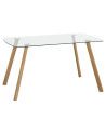 Mesa comedor de cristal REKA 140x80 cm
