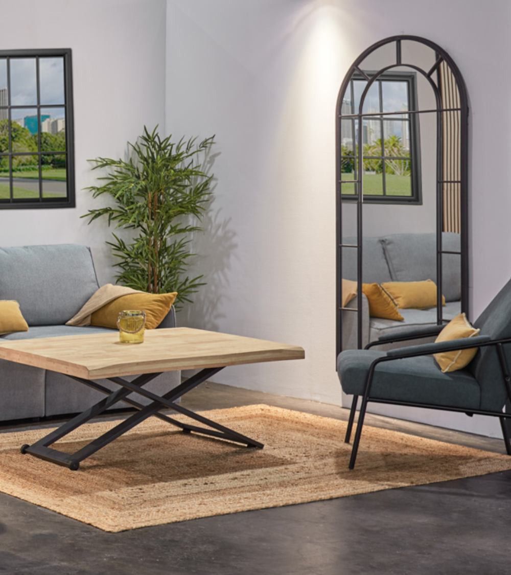 Espejo alto tipo ventana con arco CALIPSO