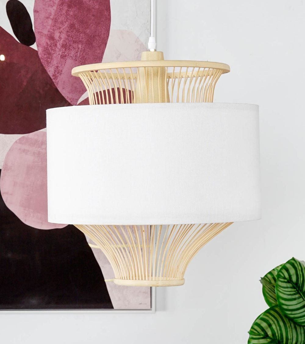 Lámpara de techo de bambú KACEY Lámpara de techo de bambú KACEY