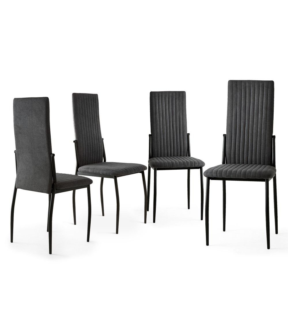 Pack 4 sillas tapizadas TASYA