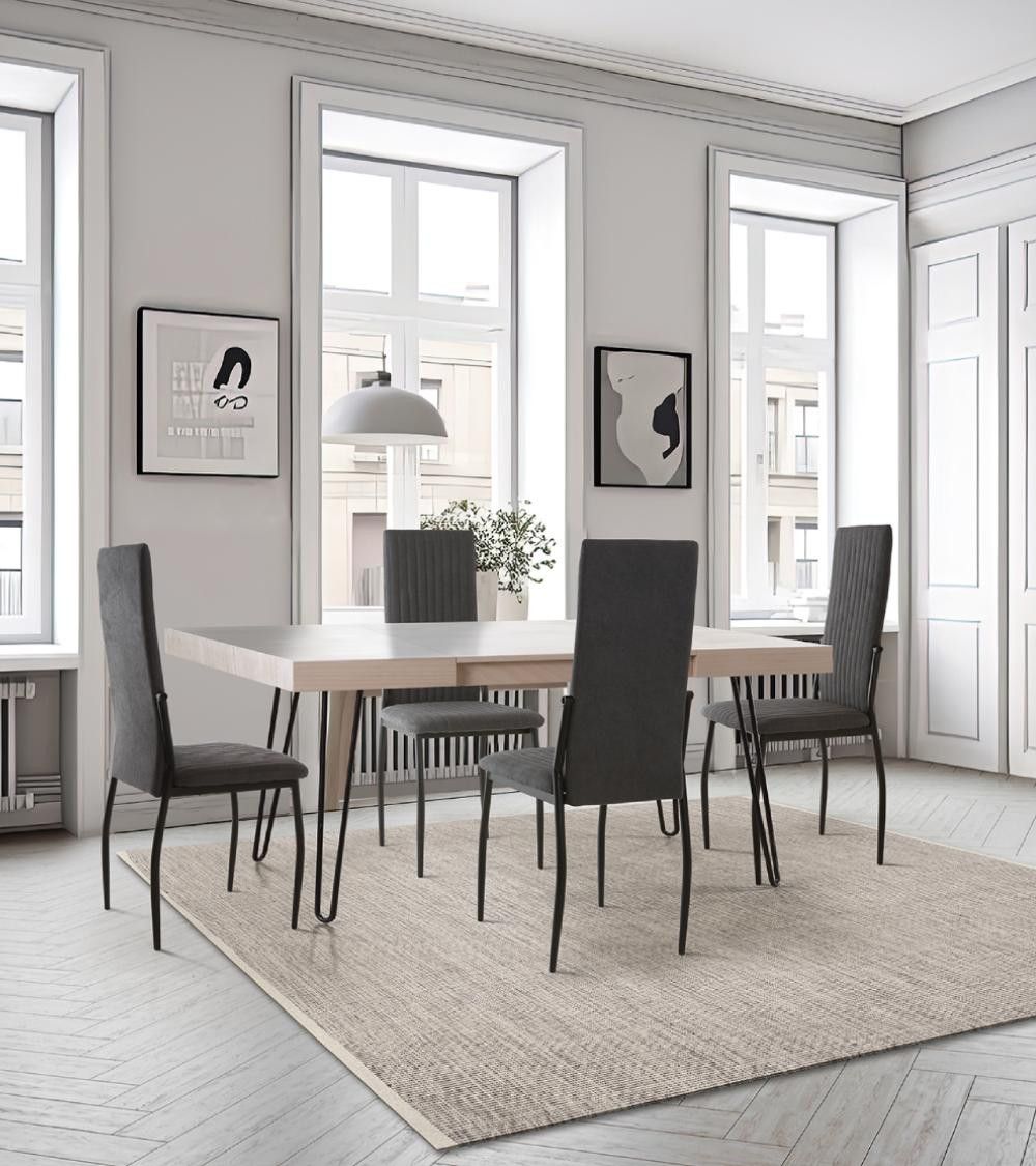 Pack 4 sillas tapizadas TASYA