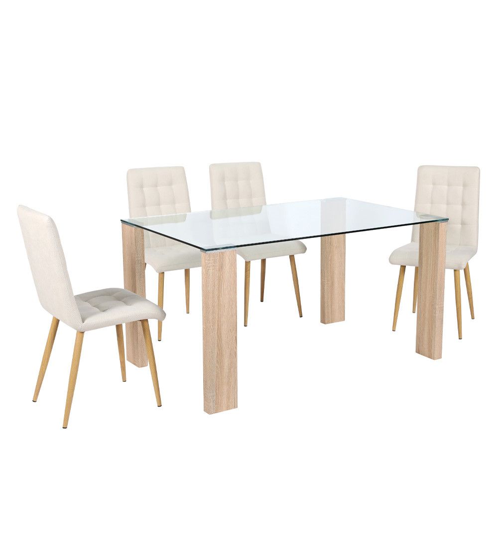 Pack 4 sillas comedor tapizadas FABIA