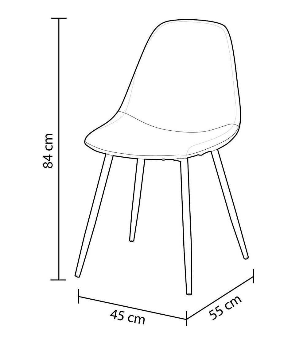 Pack de 4 sillas KOS, estilo nórdico