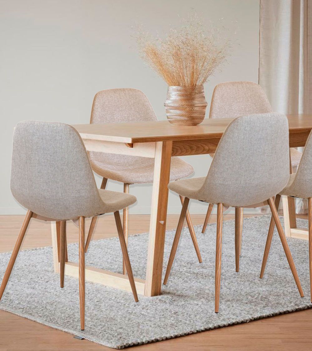Pack de 4 sillas KOS, estilo nórdico