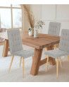 Pack 4 sillas comedor tapizadas FABIA